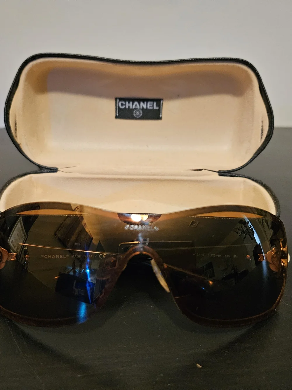 CHANEL Camellia Crystal Brown